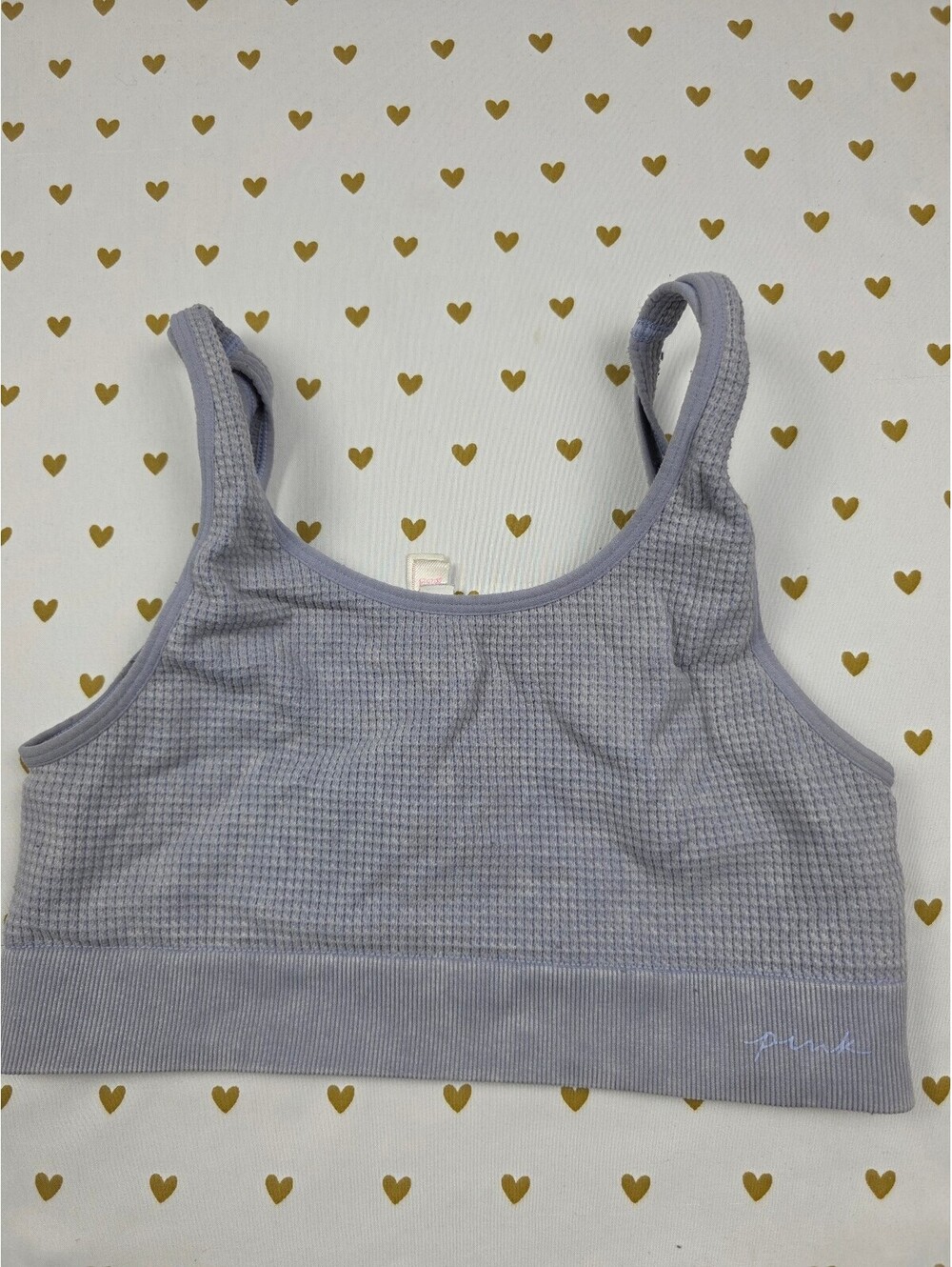 Victorias Secret Pink Stretchy Medium Grey Bralette Bra Top Tank